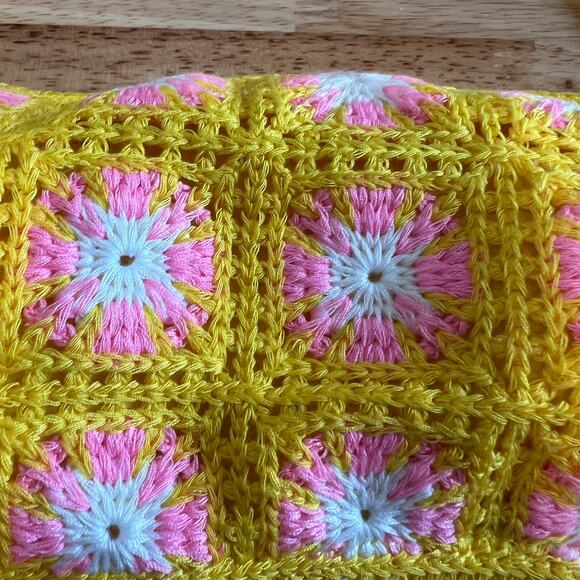 Wild Fable Women's Yellow and Pink Crochet Bralette Bikini Top - Size XS - NWT - Picture 9 of 9